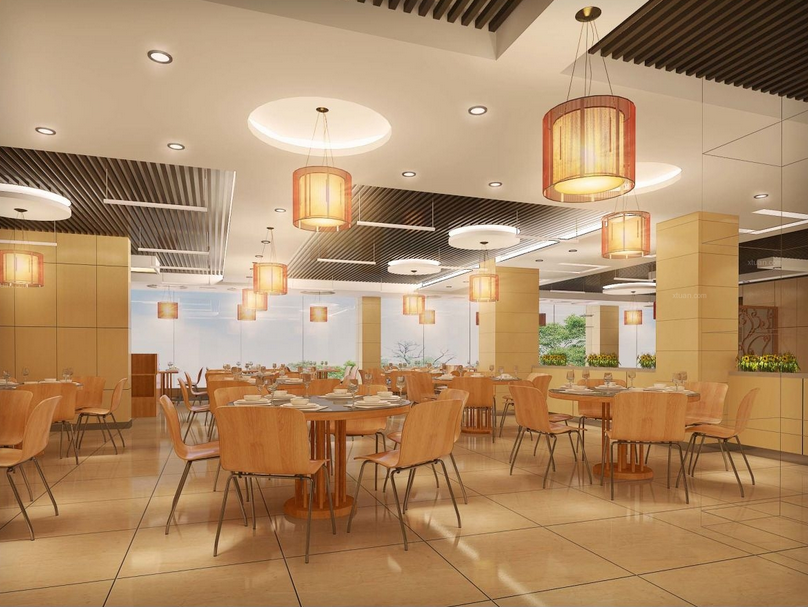 簡(jiǎn)約火鍋店裝修設(shè)計(jì)效果圖