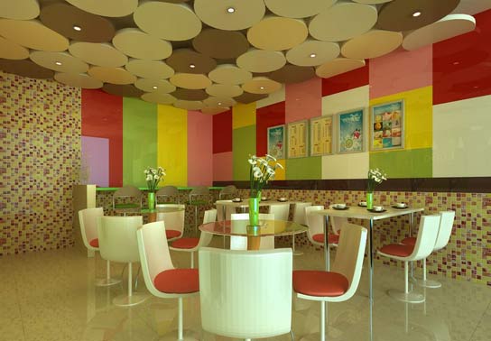 奶茶連鎖裝修設計效果圖