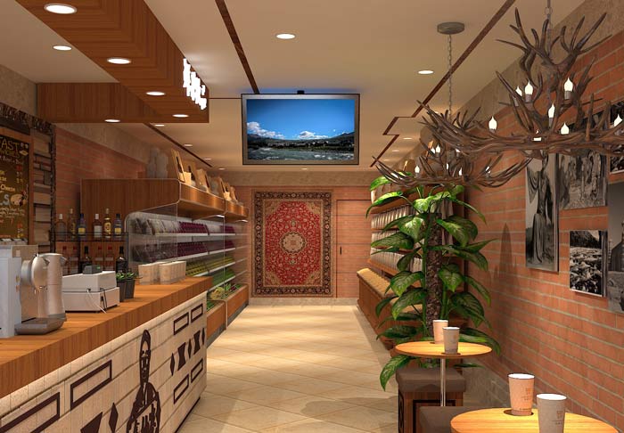 鮮農水果店前臺裝修設計案例效果圖