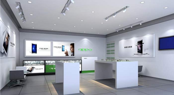 oppo智能手機體驗店裝修設(shè)計案例