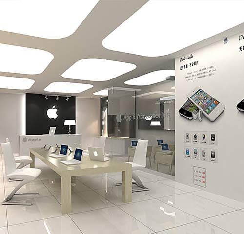 手機店清晰的布局效果圖