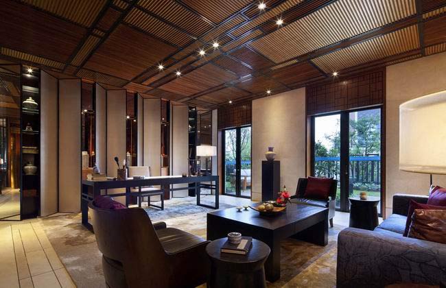 殖民文化總經理辦公室軟裝裝修設計案例效果圖