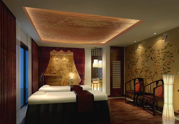 中山養生會所臥室裝修設計案例效果圖