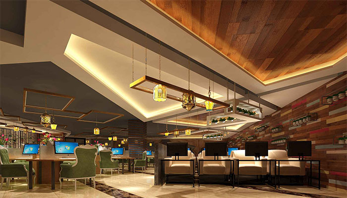 原味休閑風格網(wǎng)咖作戰(zhàn)區(qū)設(shè)計效果圖