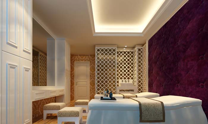 溫馨、浪漫美容院客房裝修設計案例效果圖