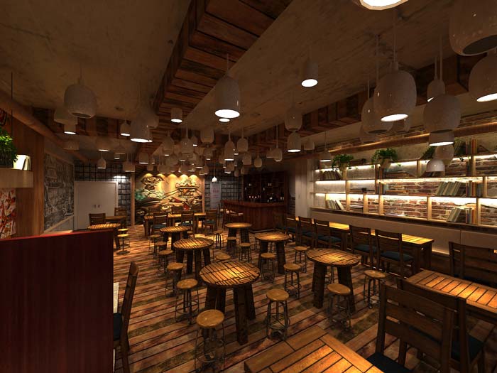 創(chuàng)意靜吧前臺裝修設(shè)計(jì)案例效果圖