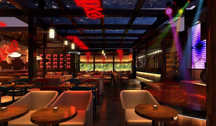 情侶、商務(wù)、聚餐、休閑酒吧大廳裝修設(shè)計(jì)案例效果圖