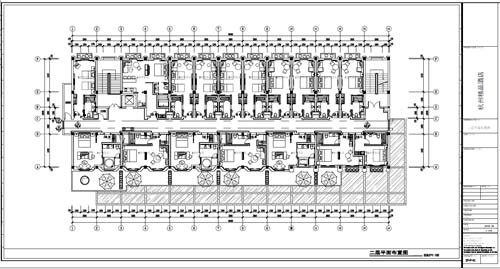 杭州精品酒店室內裝飾工程深化設計二層平面布置圖