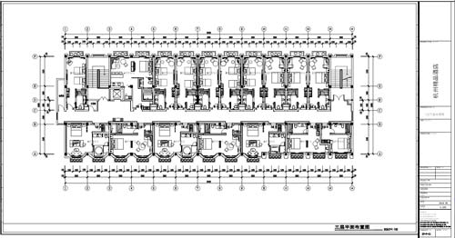 杭州精品酒店室內裝飾工程深化設計三層平面布置圖