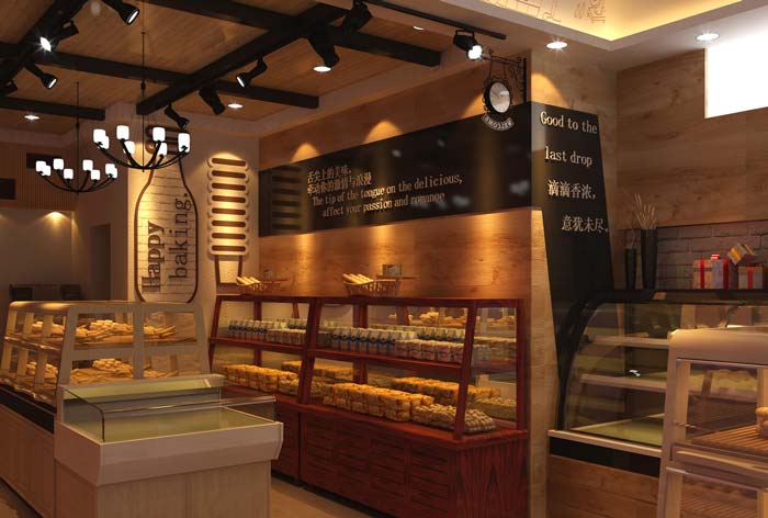 杭州時(shí)尚蛋糕店前臺區(qū)域裝修設(shè)計(jì)案例效果圖