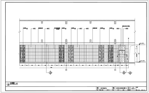 青少年活動中心深化設計施工圖三層C區公共區域4立面圖(2)