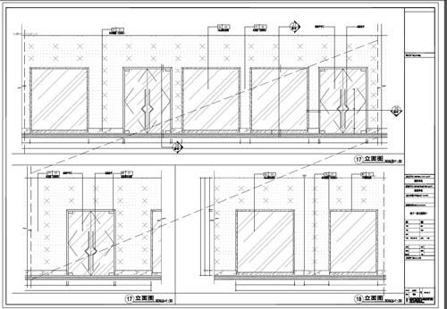 商場深化設計施工圖負一層立面圖17-18