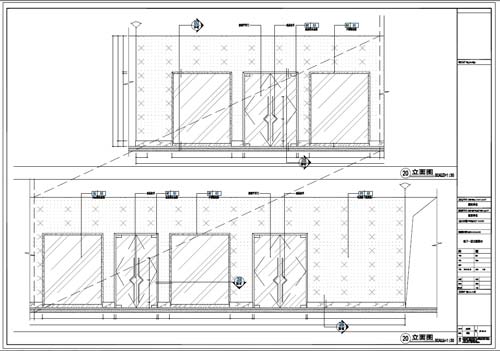 商場深化設計施工圖負一層立面圖20-21