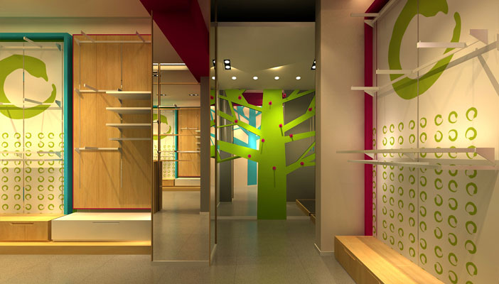 兒童服裝形象專賣店裝修設計案例