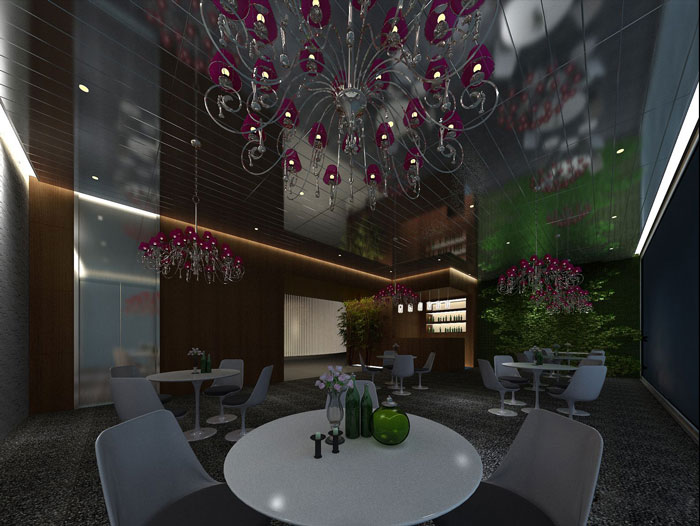 放松身心的健身會所休息區(qū)域裝修設(shè)計案例效果圖