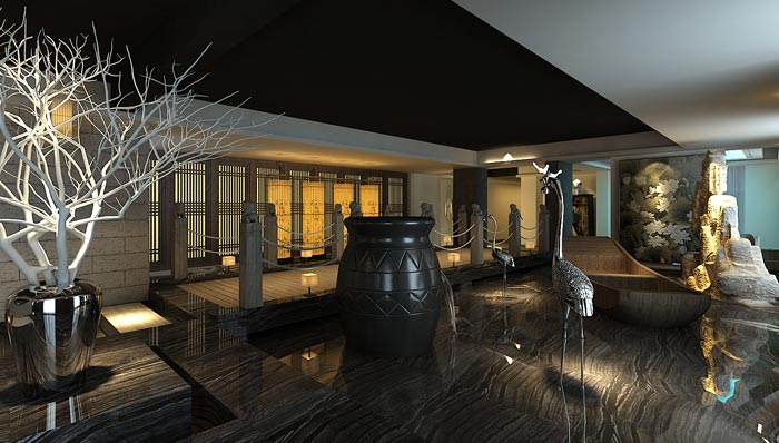 現代中式風格中餐廳裝修設計案例