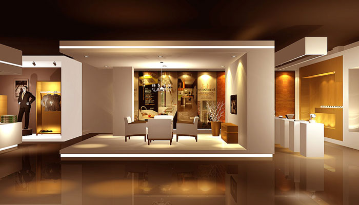 燈具展廳休閑區(qū)裝修設計效果圖