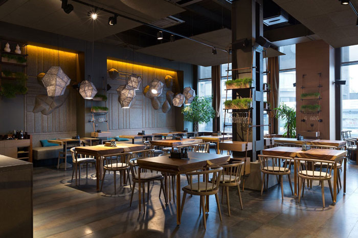 讓人眼前一亮的餐廳大堂設計方案效果圖