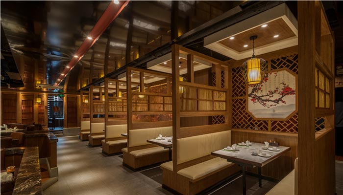 多元文化融合的就餐區域過道設計效果圖