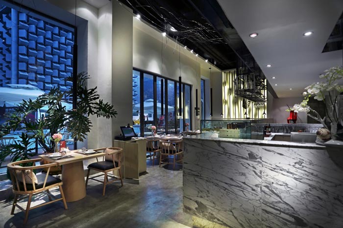 300平方素食文化餐廳過道設計效果圖