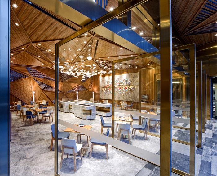 餐廳進門區域裝修設計案例效果圖