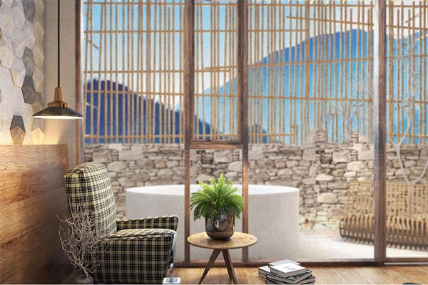 民宿酒店閱讀區域效果圖