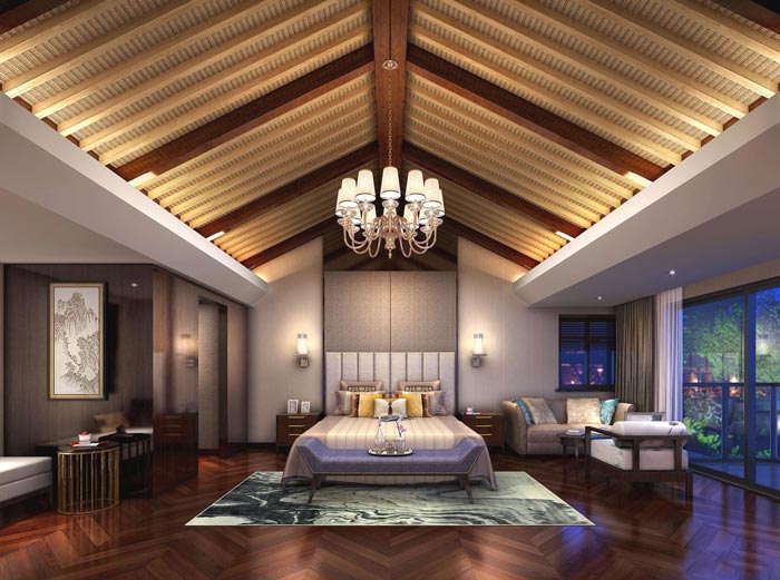 度假精品酒店豪華單人間裝修設計案例效果圖