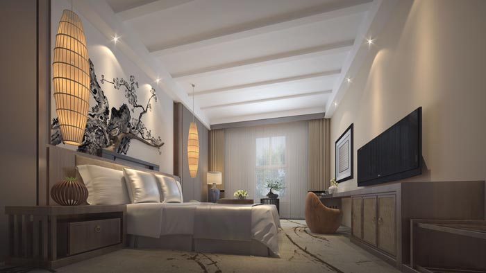 商務型酒店客房裝修設計案例效果圖