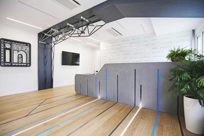 互聯網公司辦公室前臺裝修設計案例效果圖