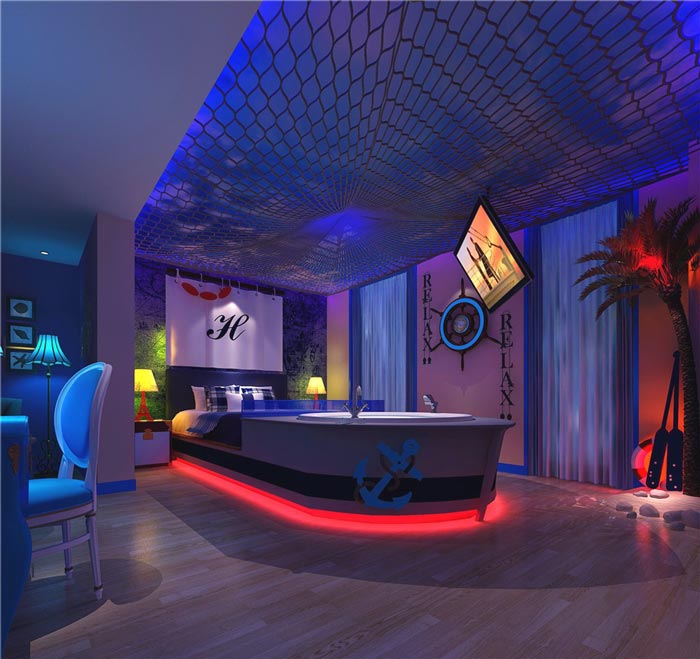 情趣酒店諾曼底號客房裝修設計案例效果圖
