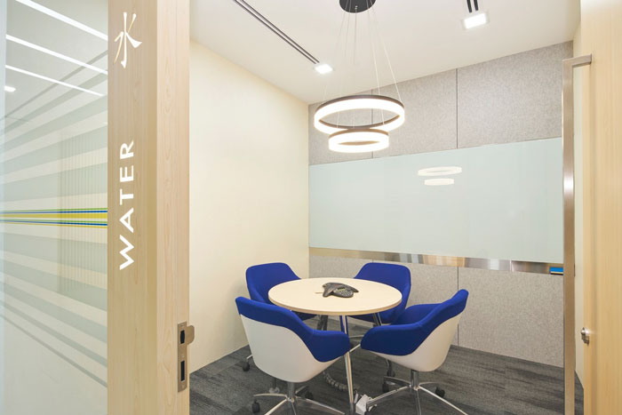 金融理財公司辦公室接待區域裝修設計案例效果圖