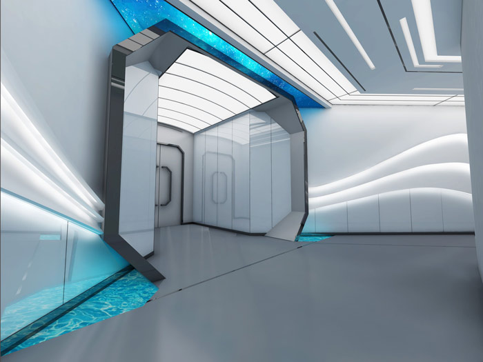 右腦開發教育機構過道裝修設計案例效果圖