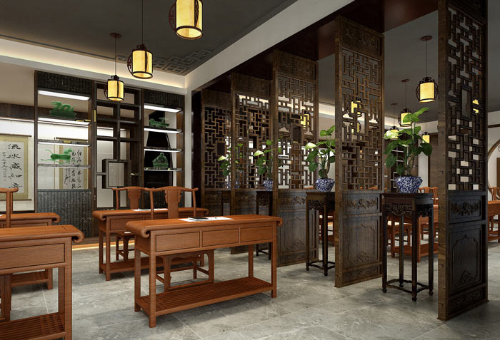 書法培訓機構教室裝修設計案例效果圖