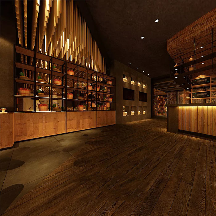 7080主題餐廳進門區裝修設計效果圖