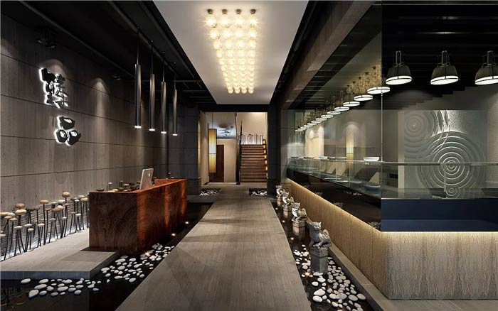 肥牛火鍋店前臺(tái)裝修設(shè)計(jì)效果圖