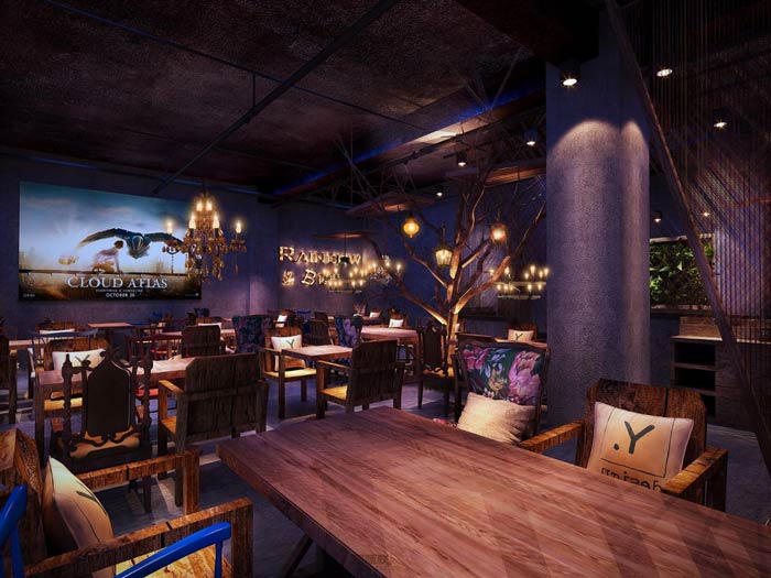 燒烤店屏幕裝修設計效果圖