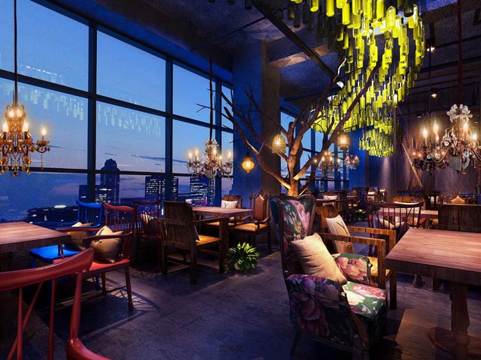 燒烤店裝飾設計效果圖