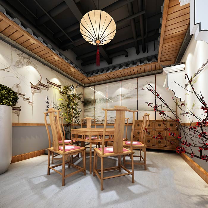 特色私房菜館包廂裝修設計效果圖