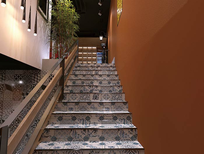 私房菜餐廳樓梯裝修設計效果圖