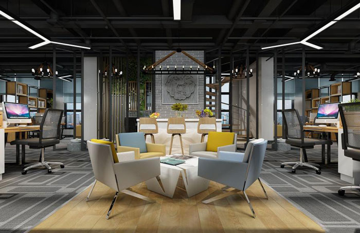 杭州下沙辦公室休息區裝修設計效果圖