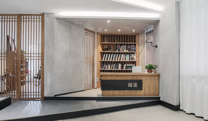 新中式風格辦公室閱讀區裝修效果圖