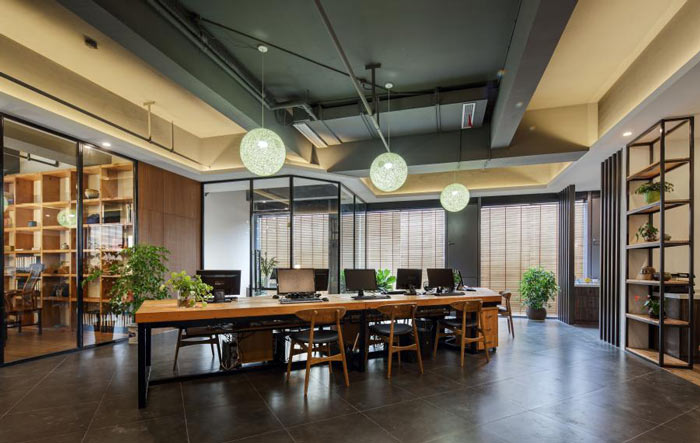 進(jìn)出口貿(mào)易公司辦公室辦公區(qū)裝修設(shè)計效果圖