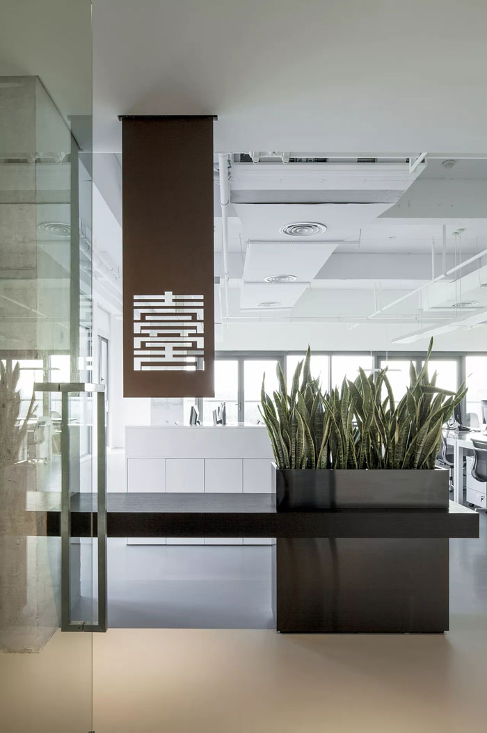 創意辦公室進門區裝修設計效果圖