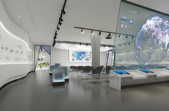 艾森醫藥辦公室展廳裝修設計效果圖