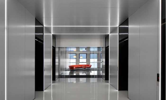 企業總部辦公樓接待區裝修設計效果圖