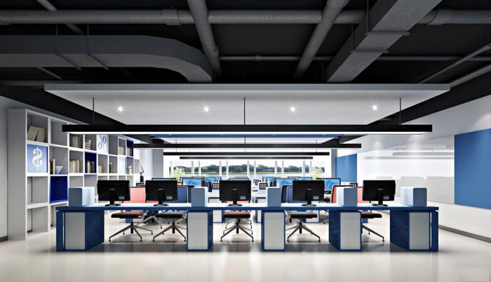 杭州余杭區臨平辦公室辦公區裝修設計效果圖