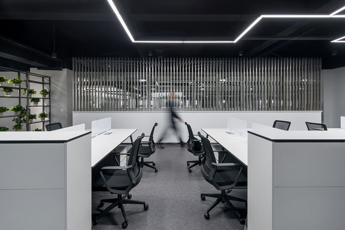 科技集團辦公室辦公區裝修效果圖