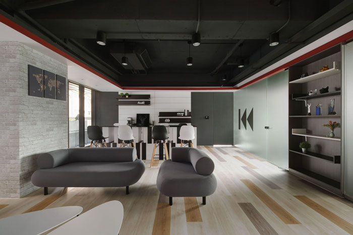 娛樂文化公司辦公室茶水間裝修設計效果圖