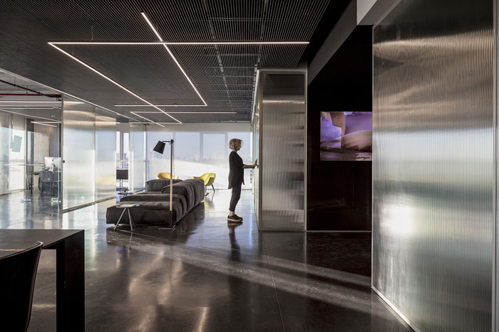 食品進出口公司辦公室公共區域裝修設計效果圖