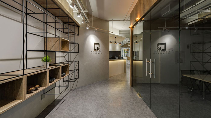 科技公司辦公室進門區裝修設計效果圖